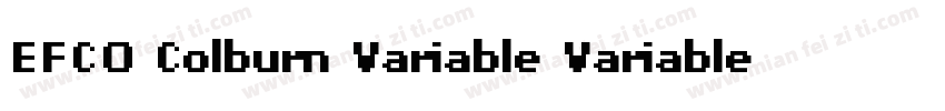 EFCO Colburn Variable Variable字体转换